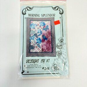 Morning Splendor Quilt Pattern Designs by Vi #246 Morning Glory Butterfly‎